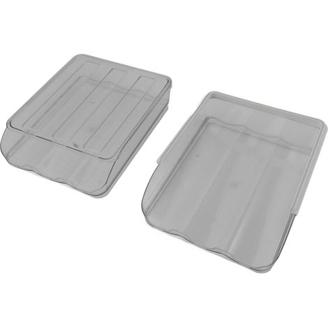 Rangement œufs réfrigérateur 2 niveaux inclinés, distributeur automatique en PET transparent sans BPA, capacité XL gain de place (1/5)