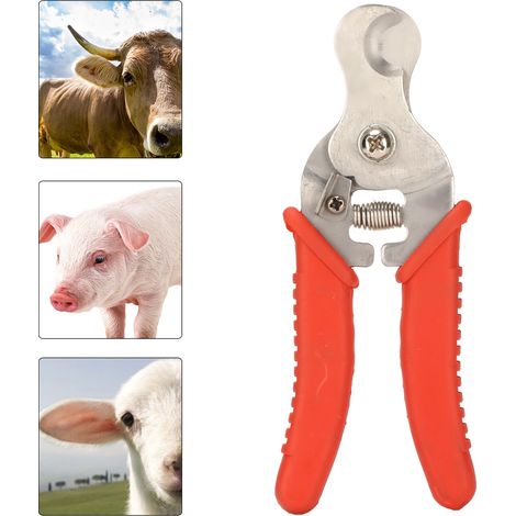 Coupeur d'Agrafes d'Identification Animal en Acier Inoxydable - Applicateur d'Étiquettes pour Moutons, Cochons, Bovins et Lapins (13,5cm, 102g) (1/5)