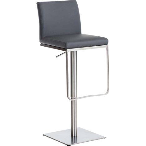 Tabouret de bar Panama revêtement similicuir Gris Acier inoxydable (1/5)