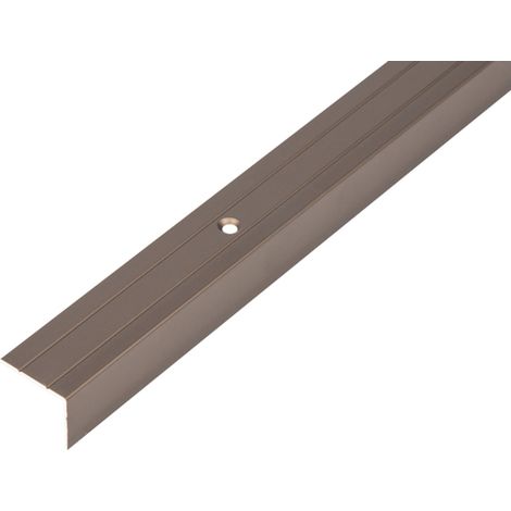 ALBERTS Treppenkanten-Schutzprofil, Alu bronze elox., LxBxHxS 1000x25x20x1,5mm (1/3)