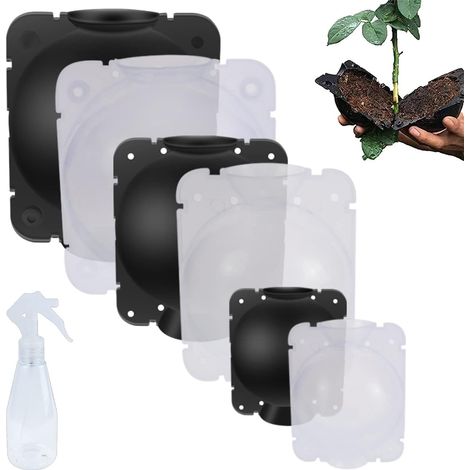 6 Pcs Boîte D'enracinement de Plante, Haute Pression Rooting Ball Boule Propagation pour Jardin Croissance Elevage ffe avec Vaporisateur (1/5)