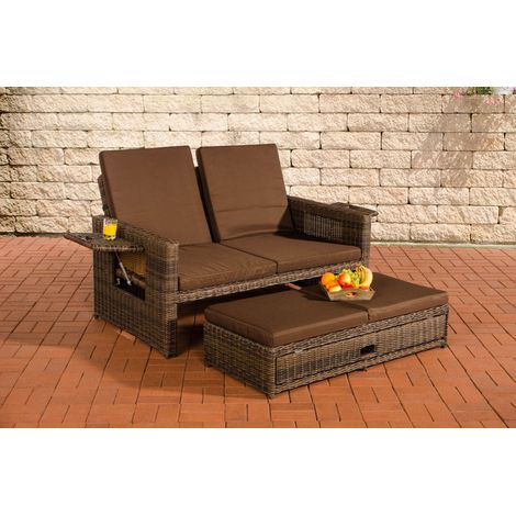 Polyrattan Sofa Ancona 5mm braun-meliert terrabraun (1/5)