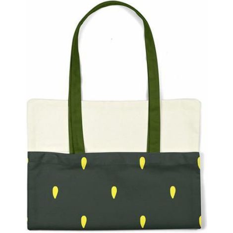 Sac Shopping - Coton - Vert - Anse Épaule 30 Cm - 34 X 40 Cm - 1 Pièce (1/4)