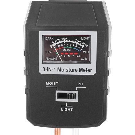 Multifunktionales 3-in-1-Bodenmessgerät: Misst pH-Wert, Feuchtigkeit und Licht, ideal für Gärten, landwirtschaftliche Betriebe und Rasenflächen. (1/5)