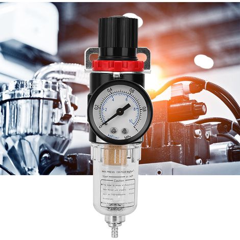 Séparateur huile/eau AFR2000 1/4 po, filtre à air comprimé, traitement de l'air avec manomètre (1/5)