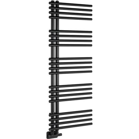 Radiateur de salle de bain NYMPHA 500x1250mm, noir mat (1/4)