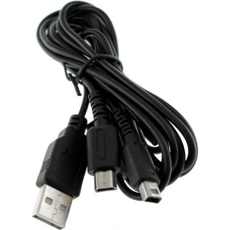 Cable cargador USB DUAL para NDSLITE/NDSI/DSI XL/3DS