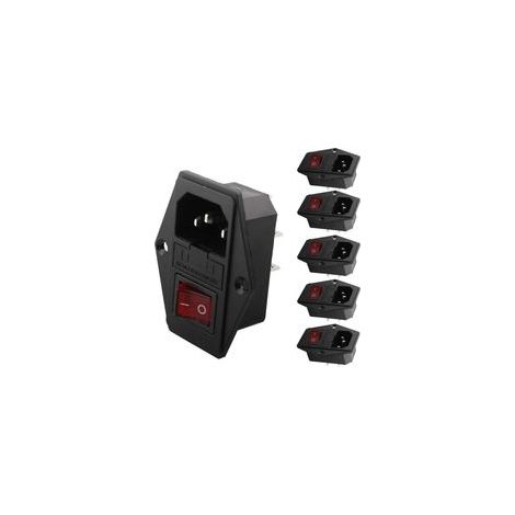 Adaptateur connecteur IEC 320 C14 encastrable 220-250V 10A – Interrupteur fusible – Pour équipements de laboratoire et médicaux (1/5)