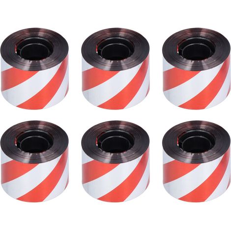 6PCS Bird Deterrent Reflective Scare Tape Bird Repellent Ribbon for Garden Supplies Dual‑Sided Silver Red (1/5)
