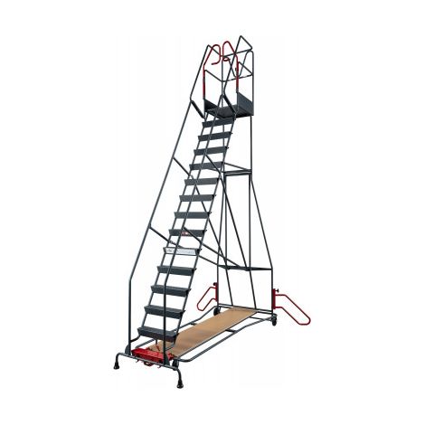 Regal-Stehleiter 15 Stufen mit automatischer Arretierung 150 kg - FIMM - 830008820