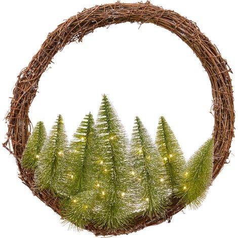 Guirlande décorative d'intérieur avec arbres lumineux H 28 x ø 50 cm (1/3)