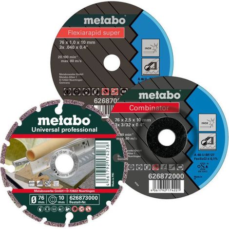Discos de corte METABO para amoladoras angulares 76 mm 626879000 (1/3)