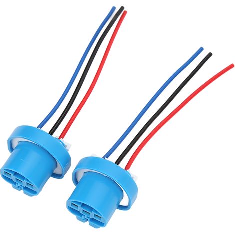 2-teilige Bremslichtfassung (weiblich), leicht und kompakt, praktischer Anschluss mit Kabel, Lampenfassung für Rücklichter, einfacher Austausch, langlebig und zuverlässig. (1/5)