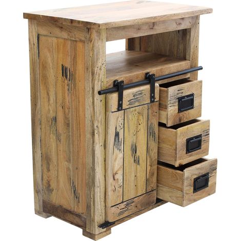 BEILY - mobiletto legno di mango 3 cassetti (1/4)