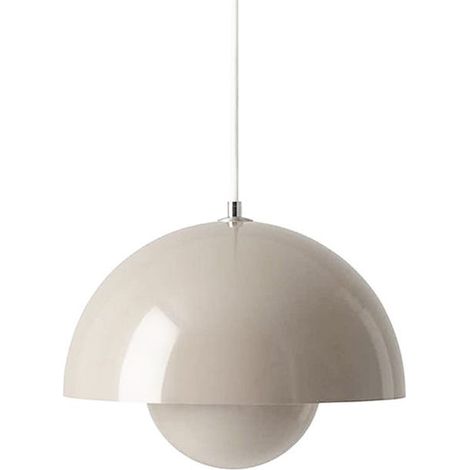Suspension moderne grise 23 cm, plafonnier avec ampoule incluse, lustre design pour salon, éclairage chaud intérieur, luminaire décoratif à suspendre. (1/3)