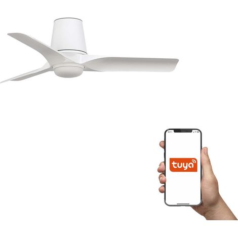Faro Hey Ventilateur de plafond intelligent LED Hey Tub 90 cm, blanc mat, CCT (1/5)