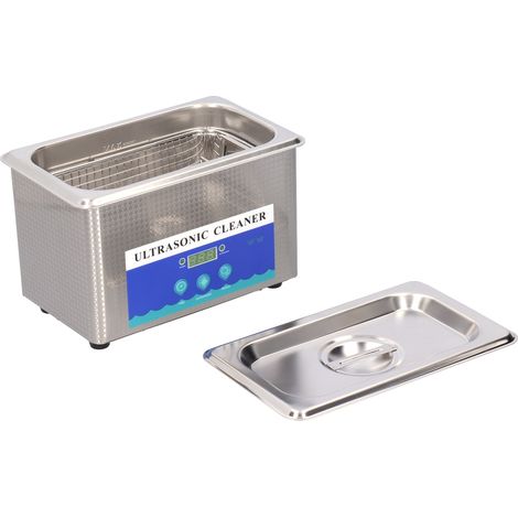 Machine à nettoyage ultrasonique portable 0.9L 55W avec minuterie, nettoyeur à ultrasons pour bijoux et petites pièces, prise EU AC220V.