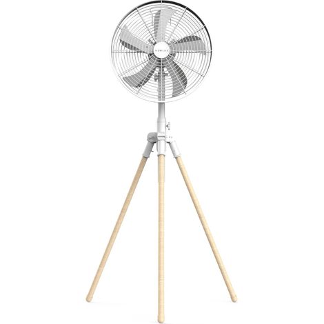Newlux Ventilador de Pie Blanco Tripod W3050 5 Aspas Metal