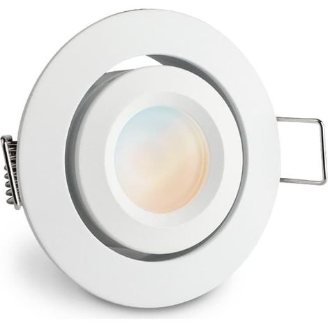 Einbaustrahler Mini schwenkbar Matera 3W IP44 durchverbindbar - Lichtfarbe: CCT 2700K-5500K - Farbe: weiß RAL 9016 (1/5)