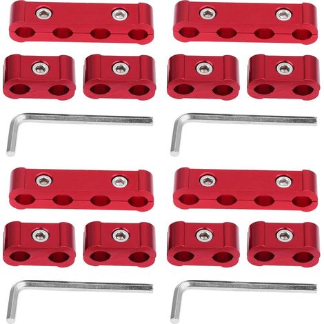 12 pièces Bougie D'allumage pour Moteur en Alliage D'aluminium Séparateur de fil Séparateur pour 8mm 9mm 10mm(Rouge). (1/5)