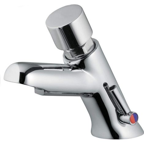 Miscelatore temporizzato lavabo con comando a pulsante antibloccaggio Idral Modern 08512-08512F Normale - 30 Secondi (1/2)