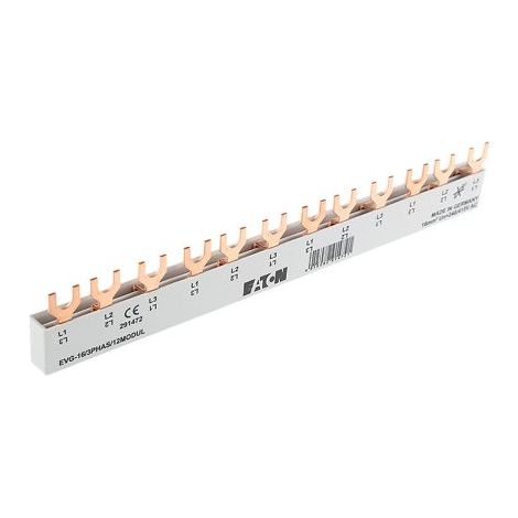 Barres EV 3phases 12PE 80A 000291472 EATON EVG-16/3PHAS/12MODUL