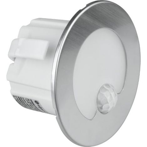 Luminaire d'escalier LED 1,2 W avec détecteur de mouvement, rond, argenté, DPM (1/5)