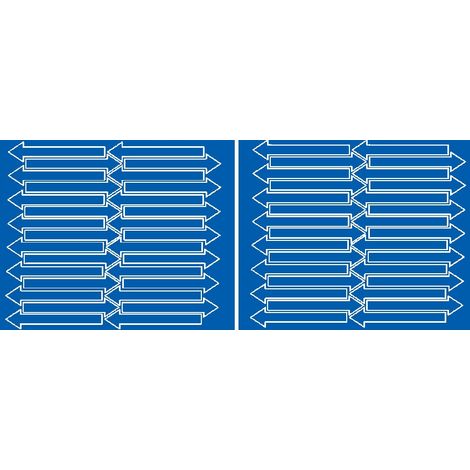Adesivi a forma di freccia, 10x2 cm, 60 pezzi, blu lucidi