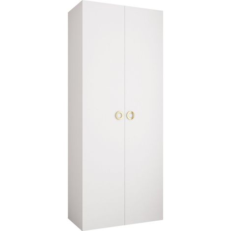 Armario Hartford 540, Blanco, 246x100x42cm, Puertas de armario: Con bisagras, Número de estantes: 0 (1/5)