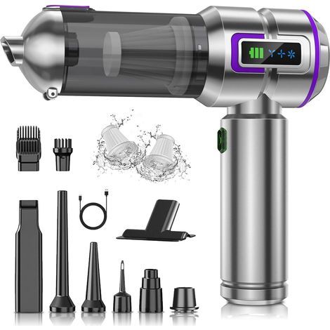 Handstaubsauger, 25000 Pa, bürstenloser Motor, LCD-Bildschirm, 4-in-1, für Zuhause, Auto, Büro (1/5)
