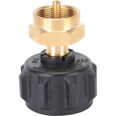 Adaptateur de Recharge, Cylindre de 9 Kg à 0,5 Kg, Haute Pression en Laiton, Connexion Rapide sans Outils, Poignée de Volant QCC1, Adaptateur de Gaz avec pour Barbecues de Camping, Chauffages (1/5)