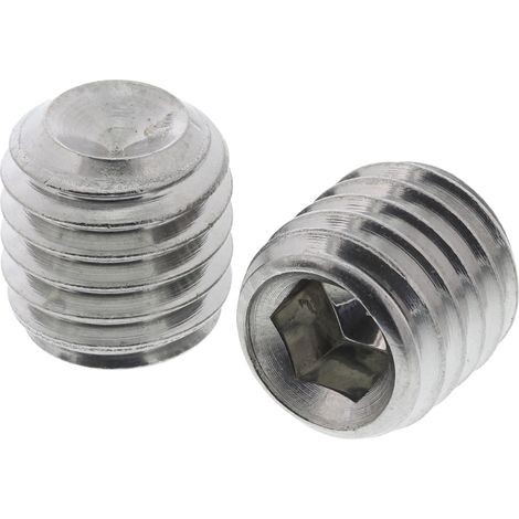 Vis sans tête, M8 x 8mm, tête Jeu de douilles hexagonales, en Acier Inoxydable Vis sans tête A2 304 ( Prix pour Sachet de 25 )