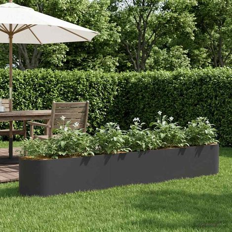 Teenpull – Hochbeet im Garten Schwarz 280 x 40 x 40 cm (1/5)