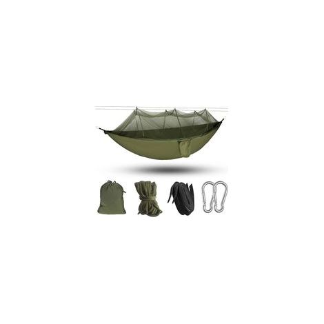 Hamac d'Extérieur avec Moustiquaire - Voyage Ultra Léger Nylon Parachute Séchage Rapide, Capacité 300 kg, 260 x 140 cm pour Camping Randonnée Jardin (1/5)