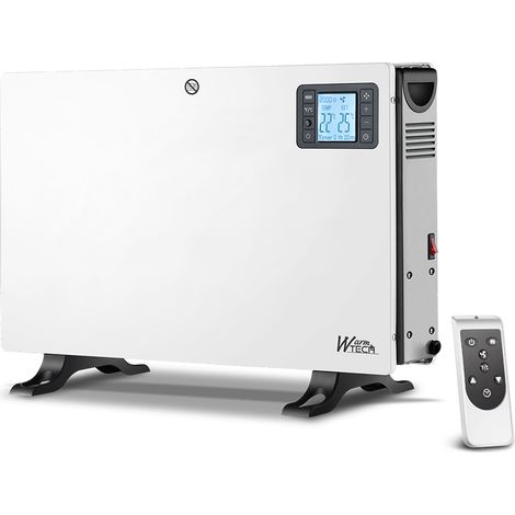 Elektrischer Heizkörper mit 2000 W, Gebläse, Fernbedienung und LCD-Display (1/5)