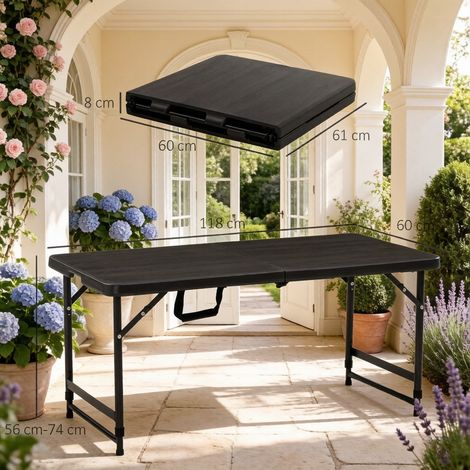 Table d’appoint extérieure polyvalente pliable à hauteur ajustable, table de camping transportable vendue à l’unité (1/4)
