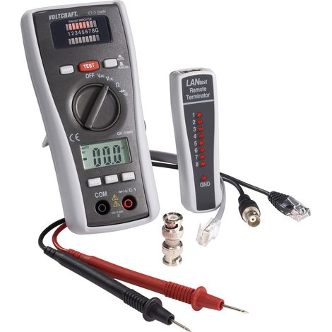 Kabeltester CT-3 DMM VOLTCRAFT    Geeignet für BNC, RJ11 und RJ45