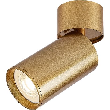 Spot de plafond rond doré orientable pour salon et chambre, 1 x GU10 5 W, Mirina Rabalux (1/5)