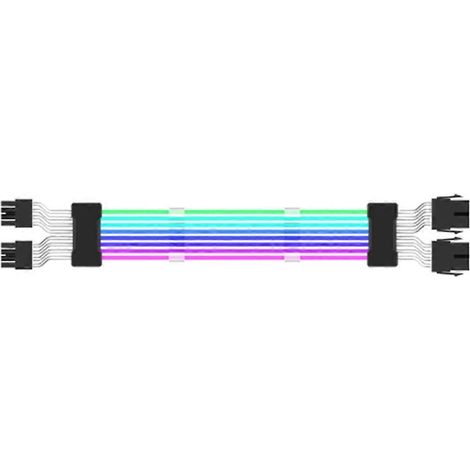 Câble d'extension d'alimentation ARGB, 2x8 broches, câble d'extension RGB pour carte mère PC. (1/5)