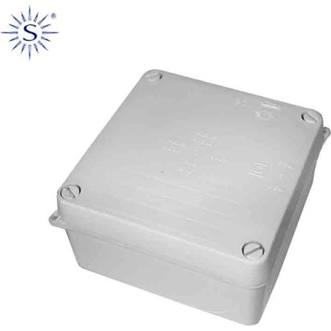 Scatola di connessione stagna quadrata senza coni IP65/IK08 100x100x55mm/110x110x60mm con coperchio di chiusura con viti grigio