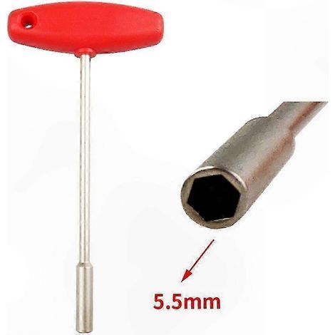 Clé à rayons de vélo en forme de T pour réparation de rayons de 3,2/4,7/5,5 mm (1/5)