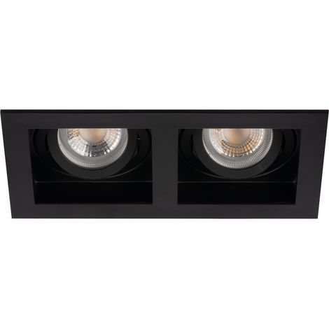Anello Spot Incastrable Nero – Alluminio – rettangolare 2x10 Kanlux ARET (1/4)