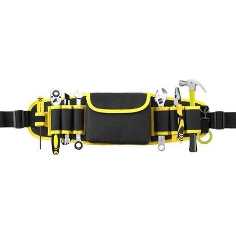 Professional Tool Bag, Adjustable Tool Holder Belt Bag, Tool Bag Pouch, Electrician Tool Belt, Tool Pouch Organizer, Garden Belt Bag(Yellow) (1/5)
