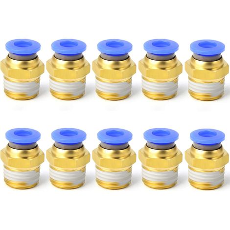 8 Stück pneumatische Schnellkupplung, Luftschlauchanschluss, durch Gewinde, Schnelleinsatz, pneumatisches Element (1/5)