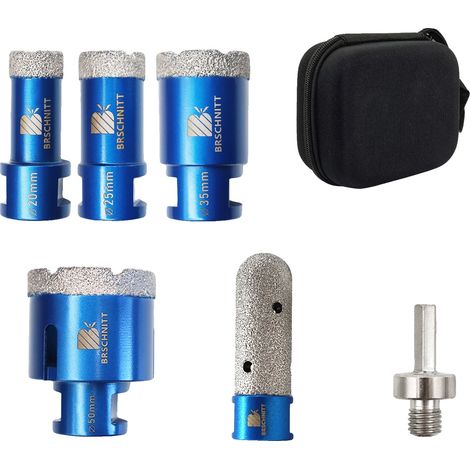 Diamantbohrer-Kit, hohe Effizienz, vielseitige Anwendungen, 6 Stück KIT (1/2)
