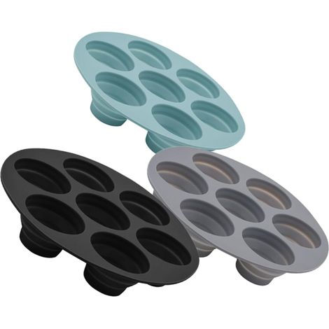 3pièces Lot De Moules à Muffins Silicone Antiadhésif Réutilisable Pour Muffins Et Cupcakes De Cuisine,Parent,- (1/5)