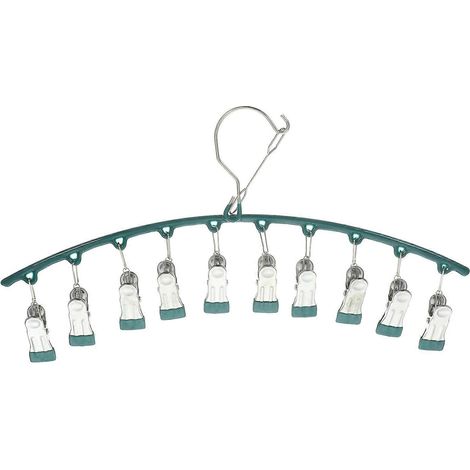 Étendoir à linge en acier inoxydable avec pinces-42.00X19.00X2.50CM