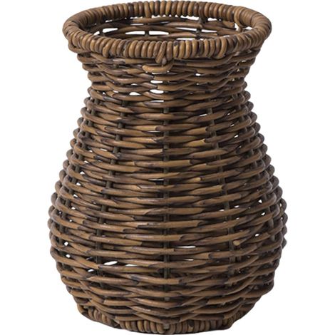 Vase contemporain en rotin pour décoration de maison et de bureau, entretien facile pour les installations de mariage ou le bureau