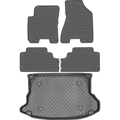 Hyundai Tucson I SUV (2004–2010) – Set: Gummifußmatten + Kofferraummatte (1/5)