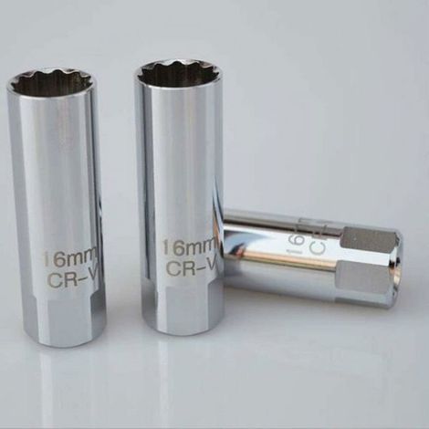 Douille à bougie magnétique 14mm 16mm – Acier au chrome vanadium – Retrait facile des bougies d'allumage – Outils pour clés à bougie (1/4)